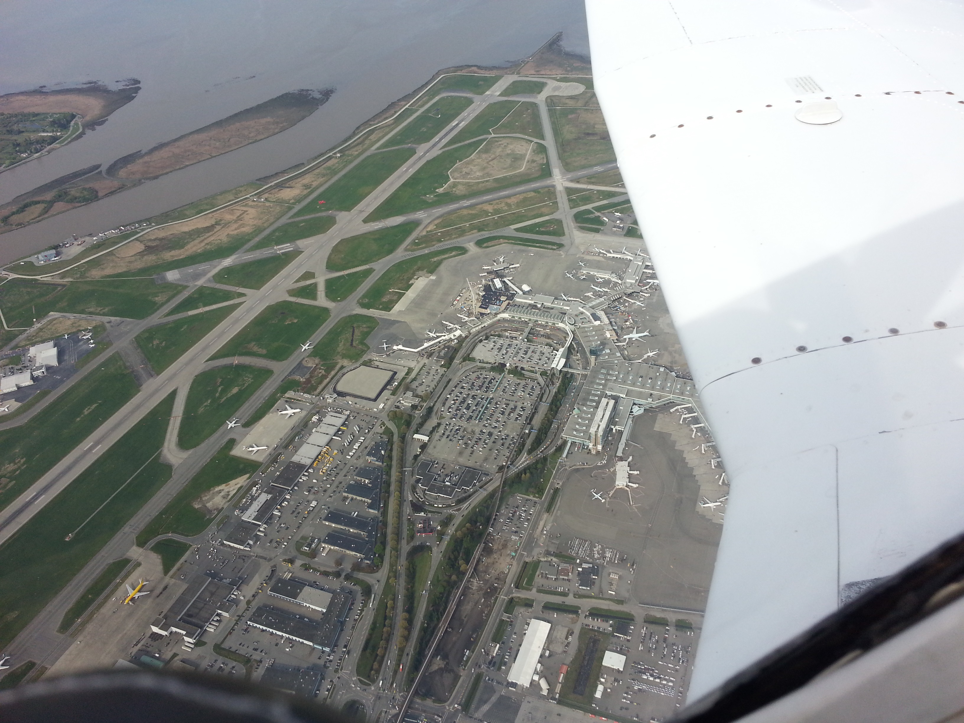 Terminal buildings and some aircraft movements