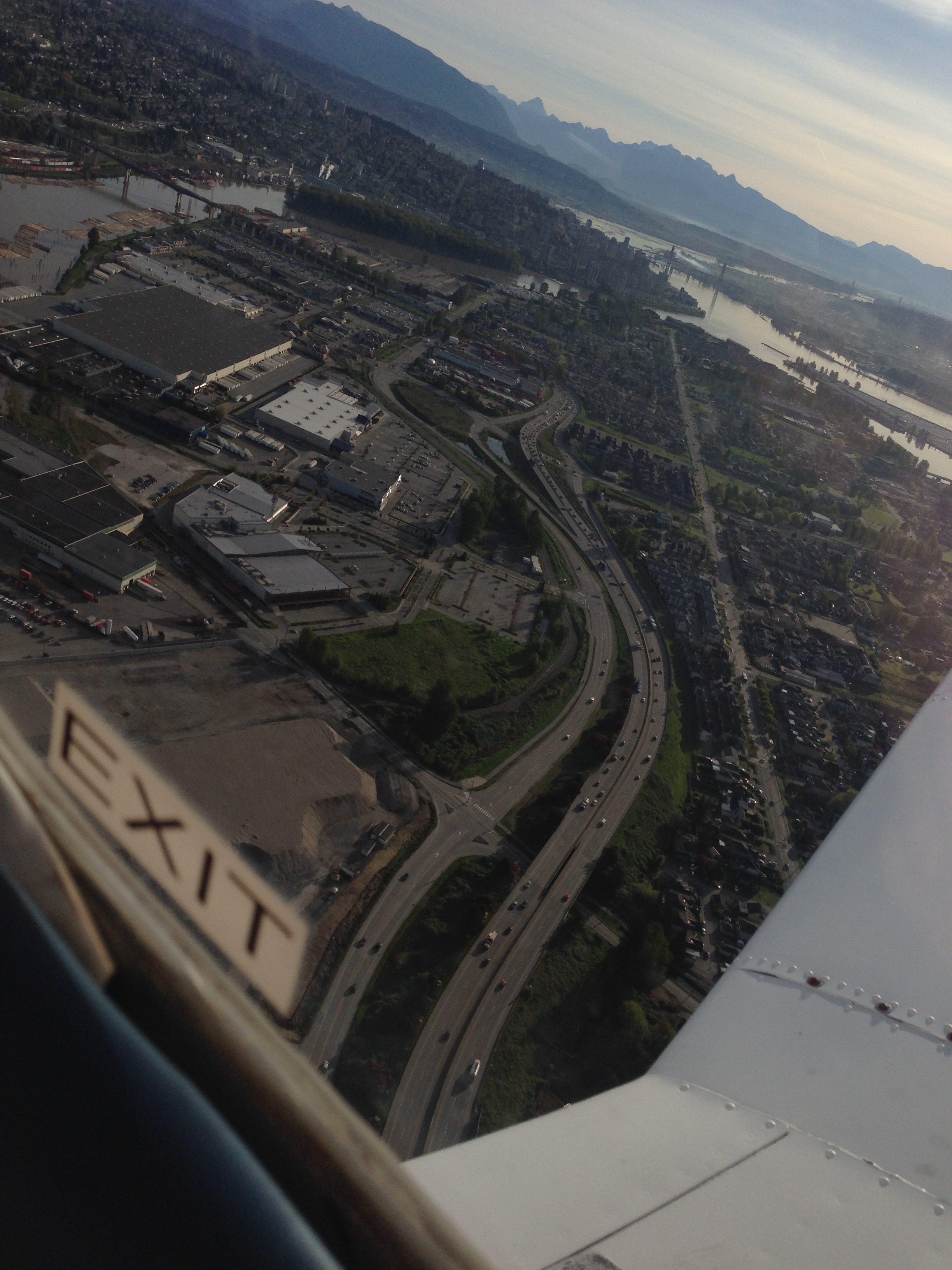 Awkward angle shot just after crossing the Fraser Bridge at 1100' Awkward angle shot just after crossing the Fraser Bridge at 1100'