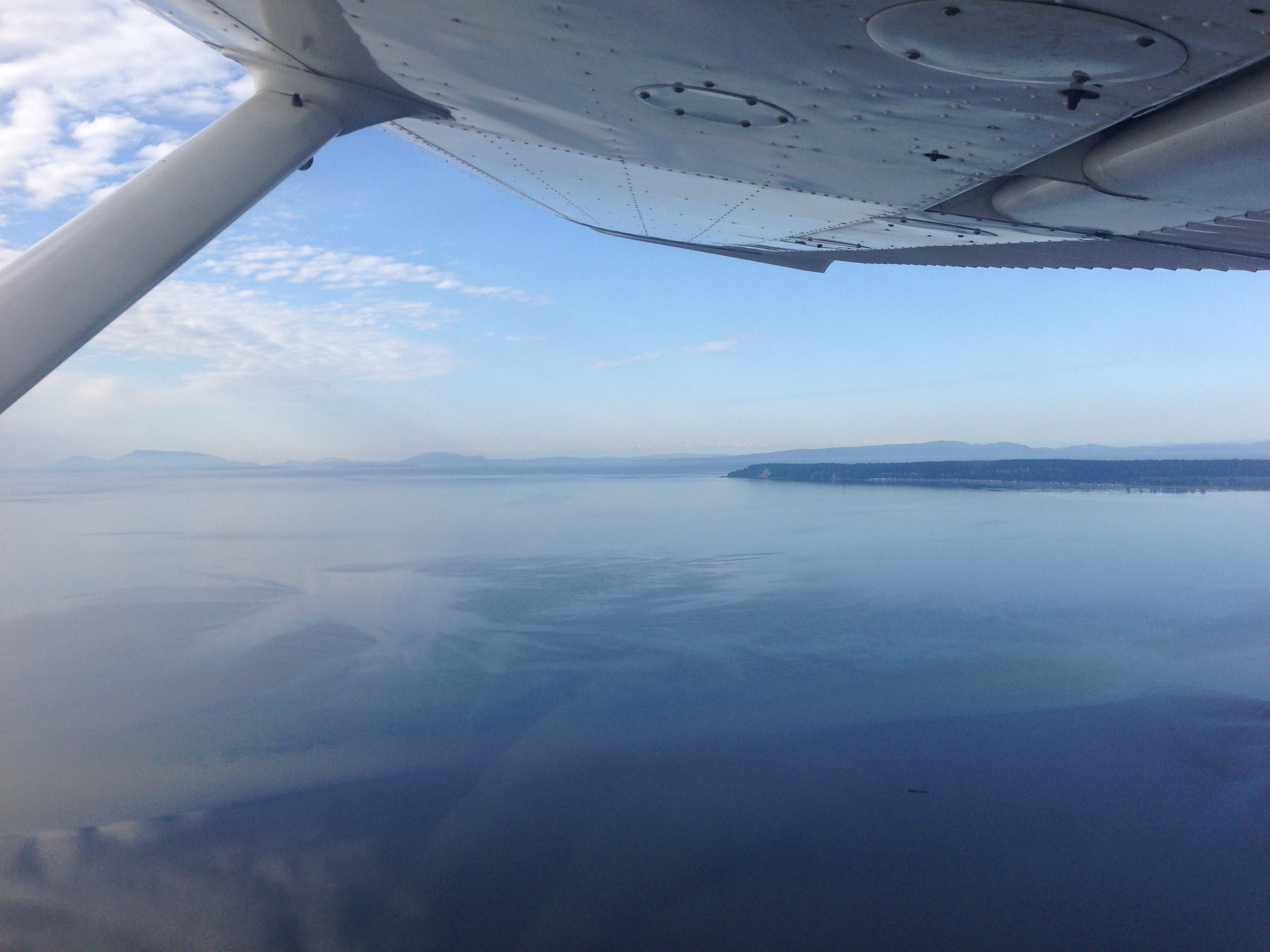 Departure from CZBB, looking south over Boundary Bay