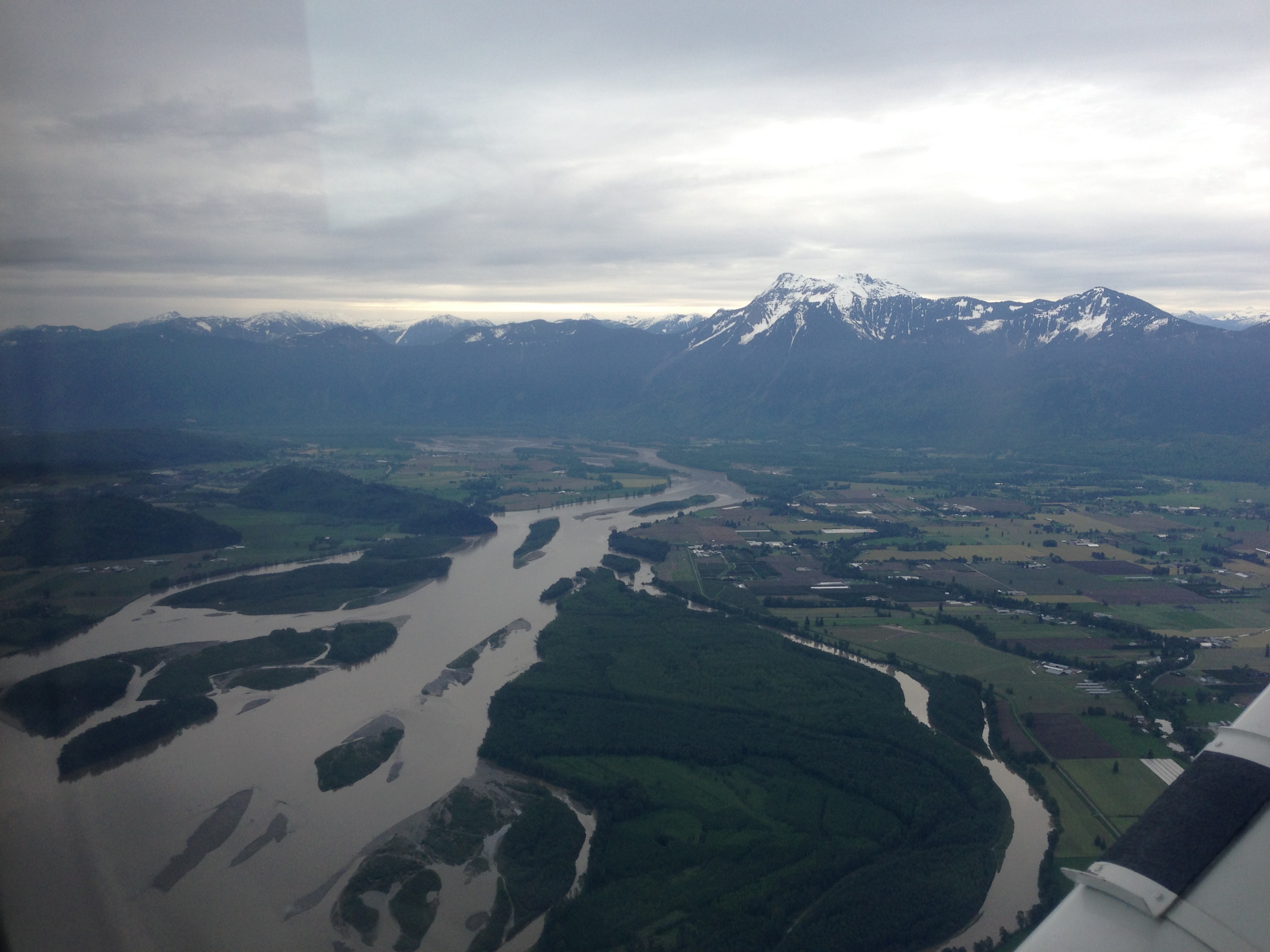 A few miles northeast of Chilliwack (CYCW), looking southeast