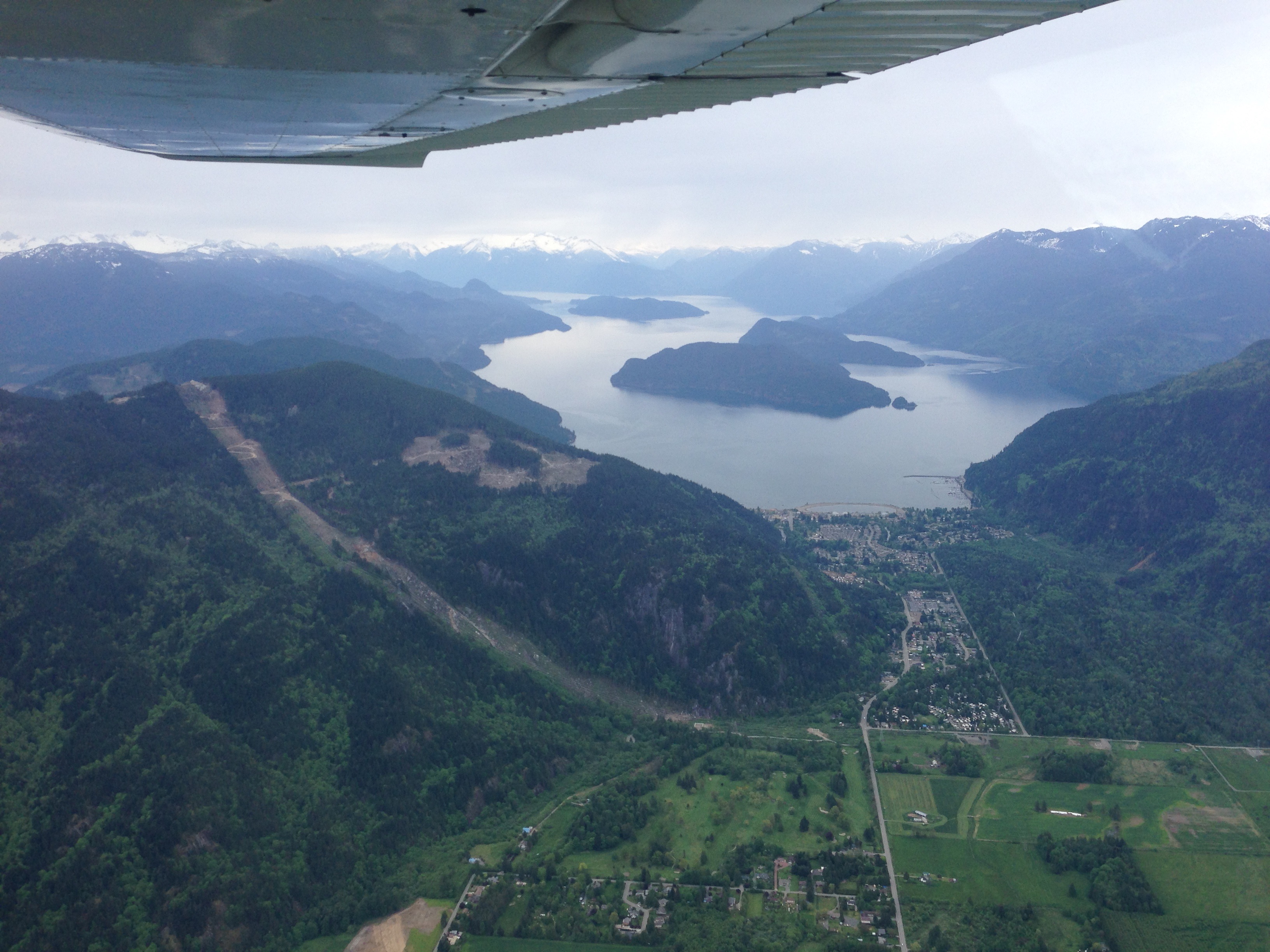 Another shot looking over Harrison Hot Springs, this time without a wing strut in the way