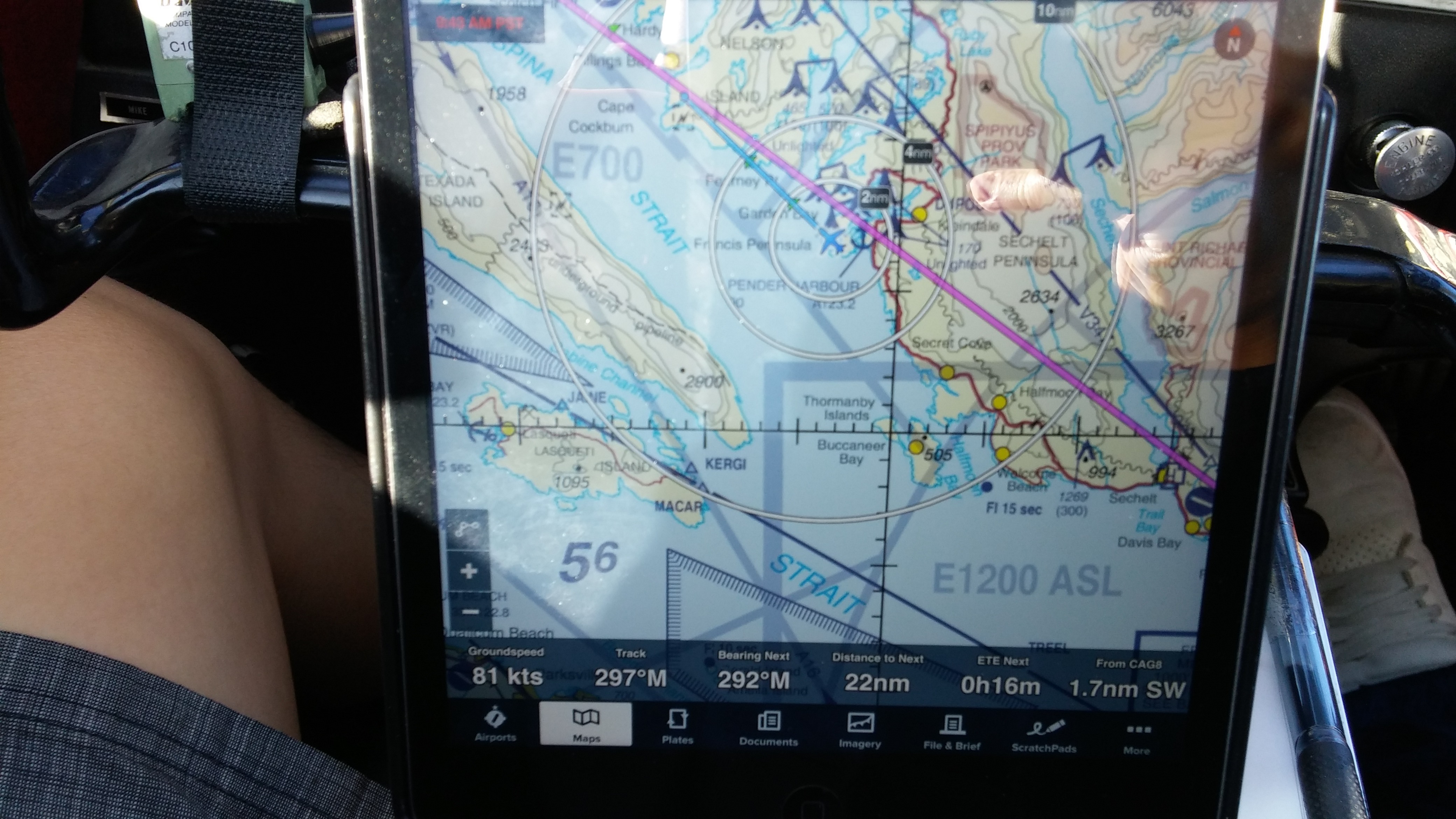 That headwind! Doing 105 knots indicated