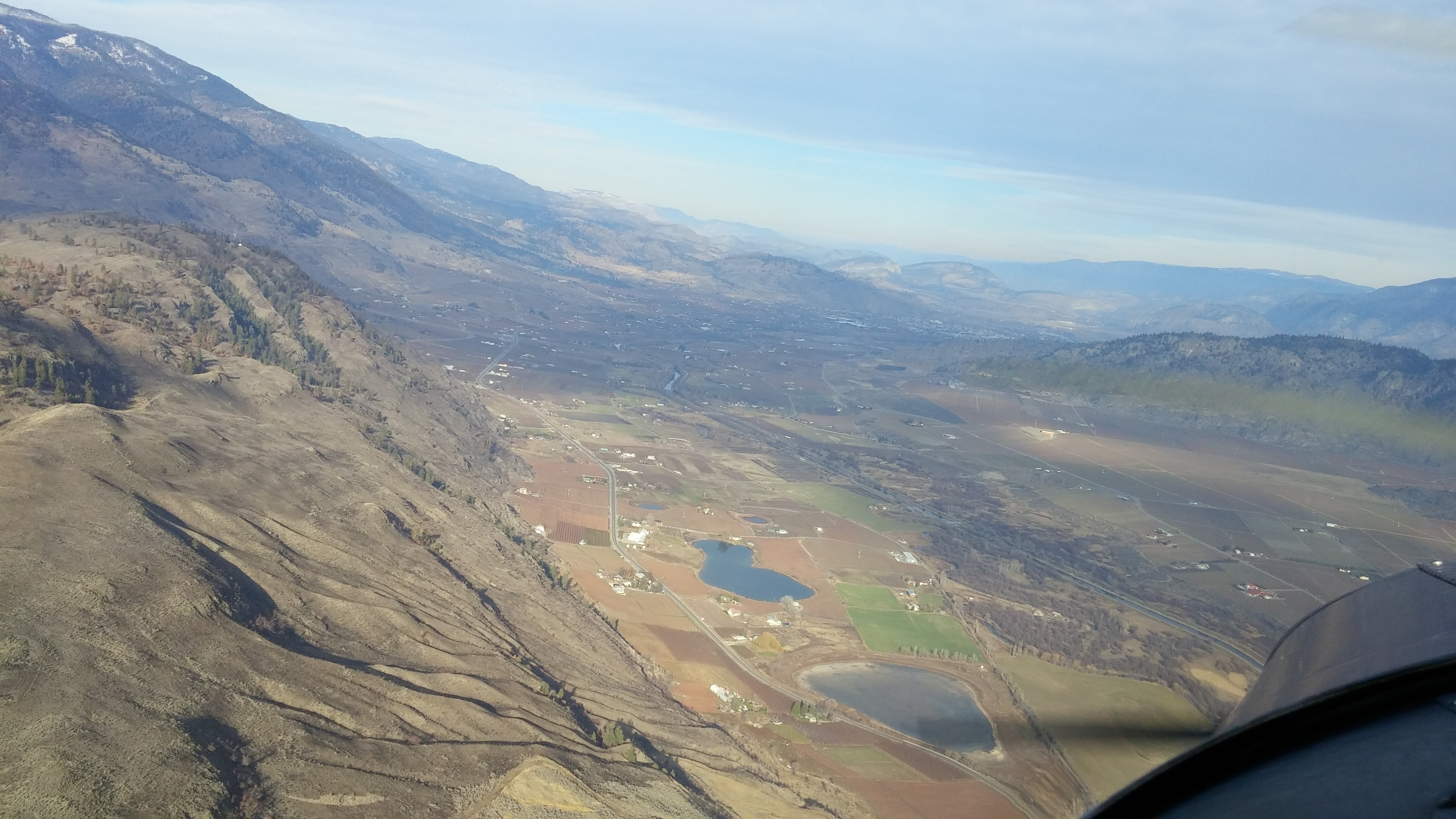 Turning north up the bottom of the valley to Oliver