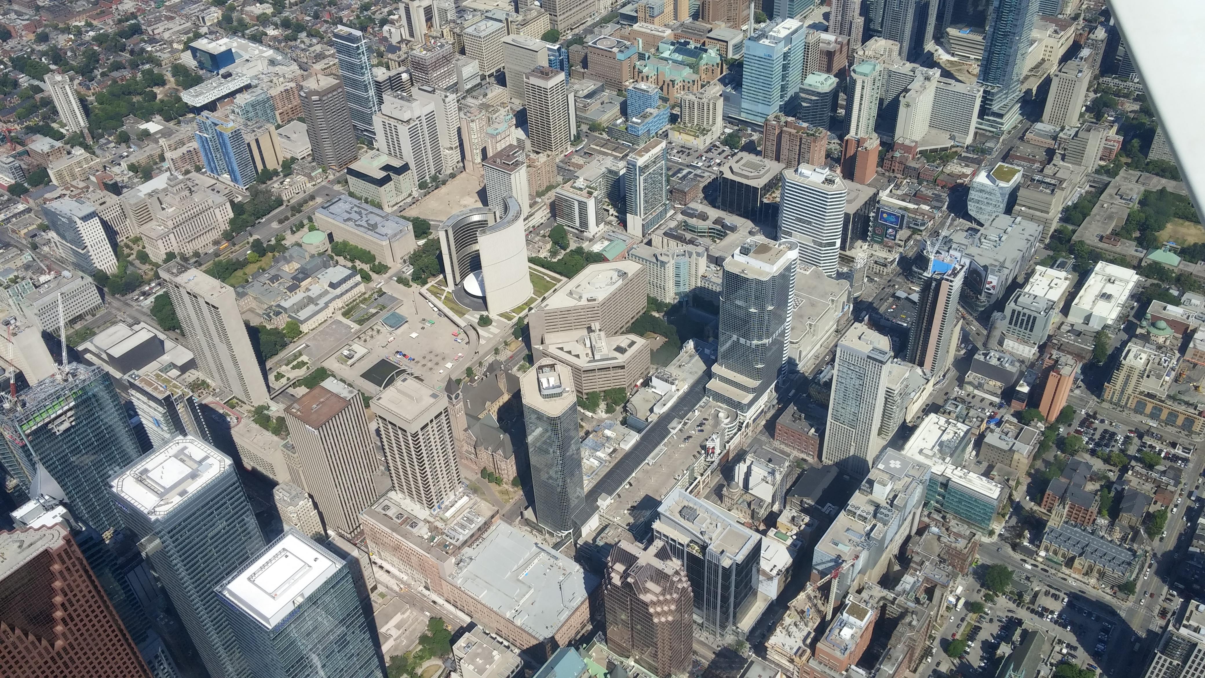 The new city hall and Yonge and Dundas square